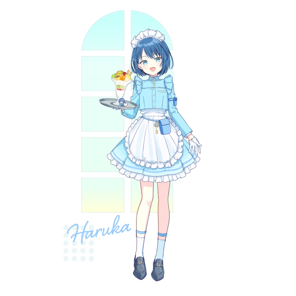 【遥】空色メイドアクリルスタンド【色が濃いver.】