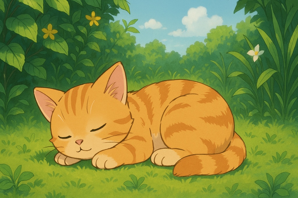 お昼寝する仔猫