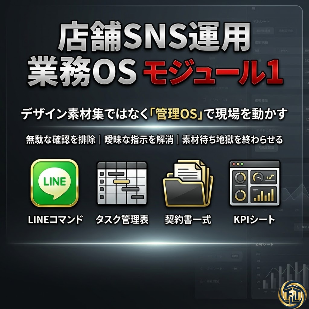 SNS運用の残業をゼロにする『店舗SNS運用 業務OS』