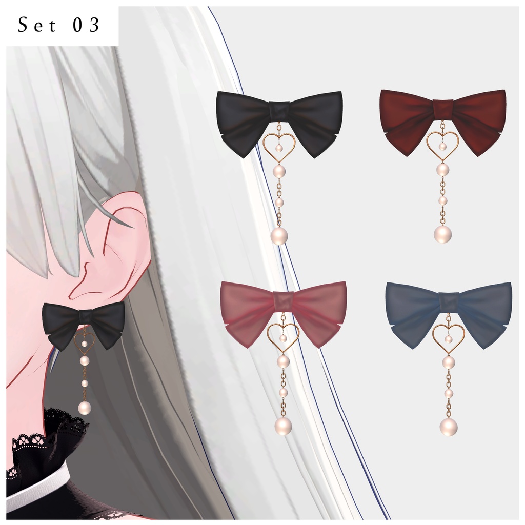 PB フレンチガーリーピアスセット୨୧