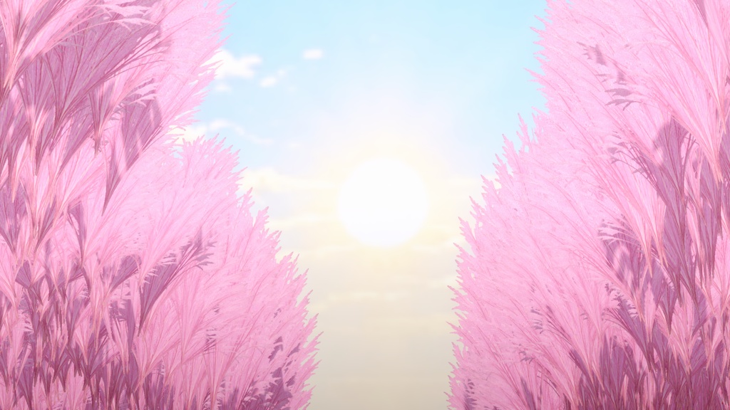 [warudo Pro / Standard] 핑크 뮬리 길 (pink muhly road) - Warudo Environment