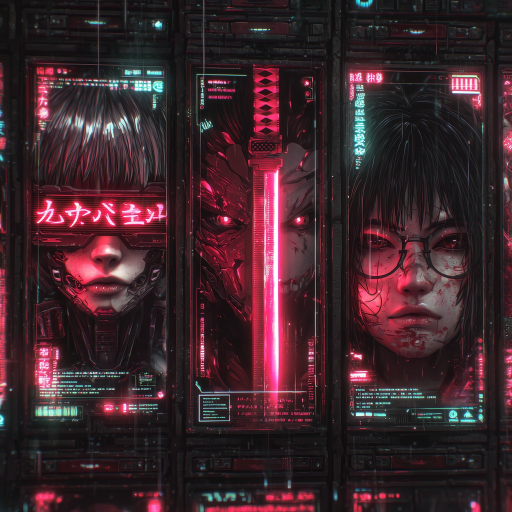 【無料版/3枚+NPC】サイバーパンク・退廃スラム背景素材