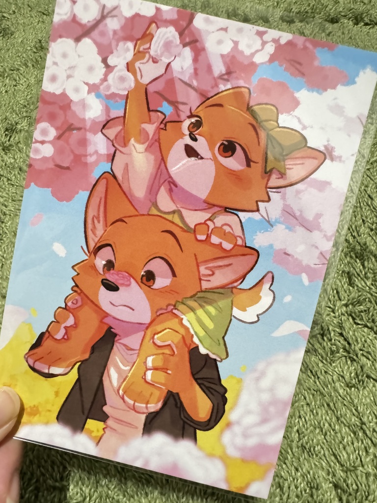 「さくらと犬」ポストカード