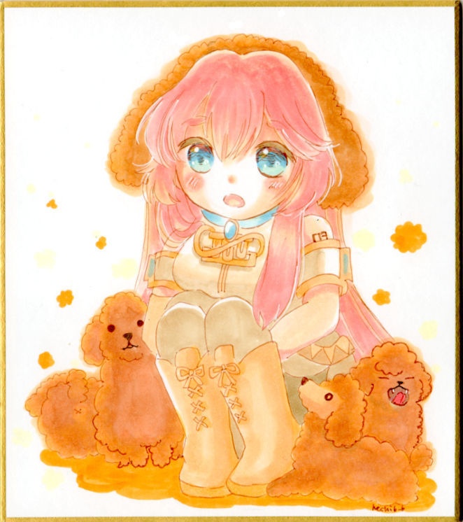 色紙_トイプードルカ