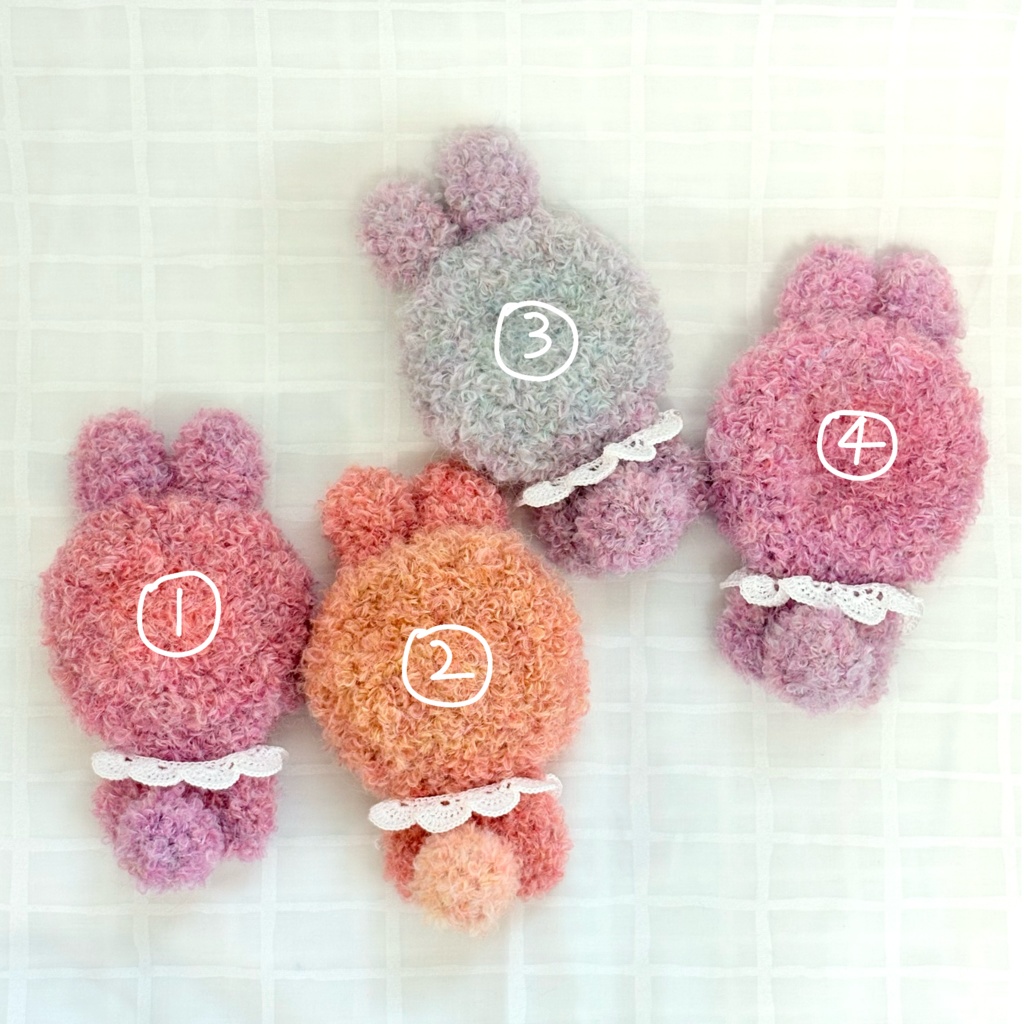 12cmくらいのぬい用 ふわふわうさぎ