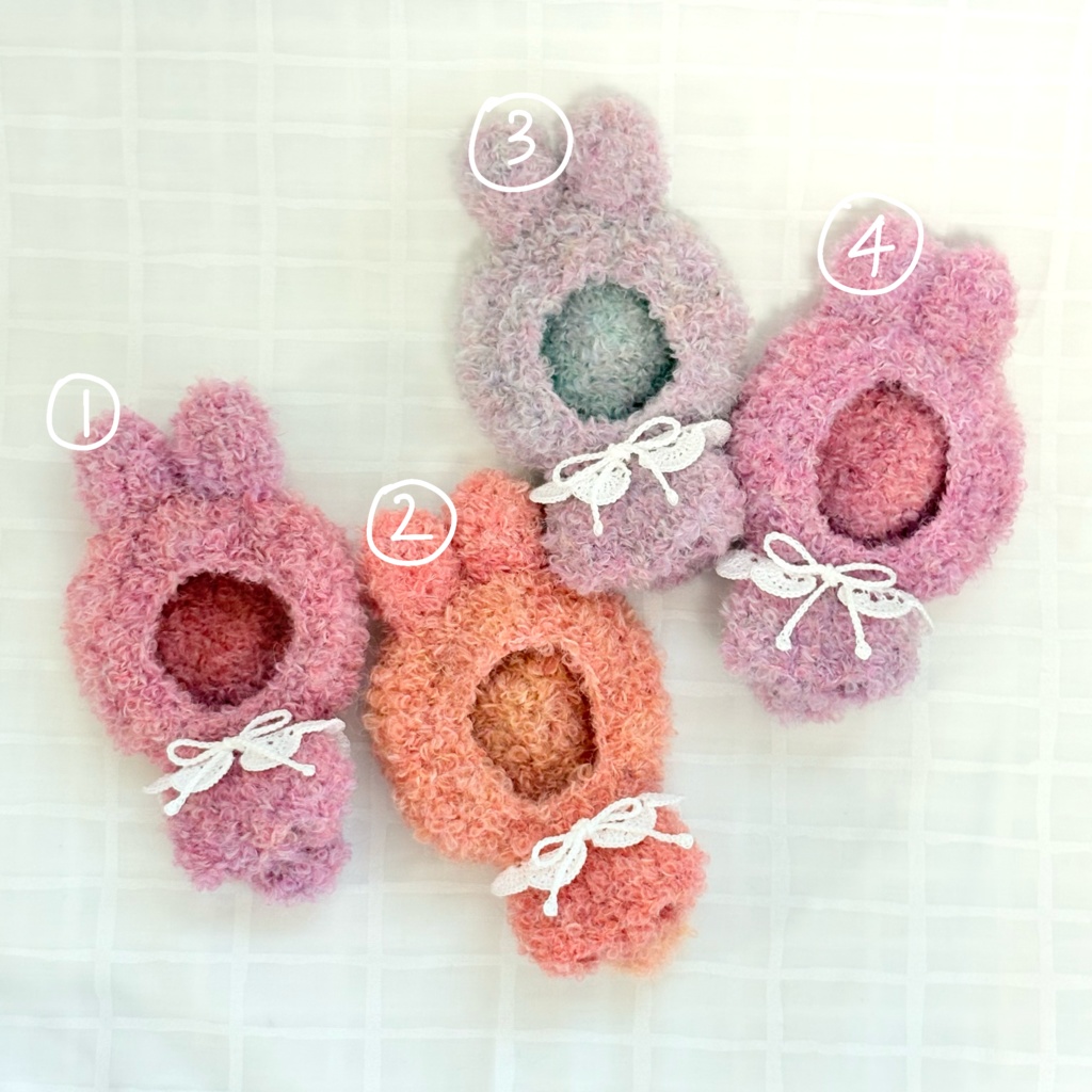 12cmくらいのぬい用　ふわふわうさぎ