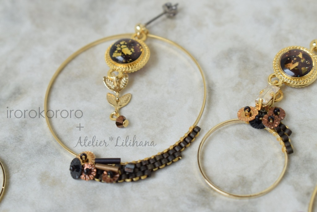 コラボ【水紋重ねの耳飾り】〜伊達組