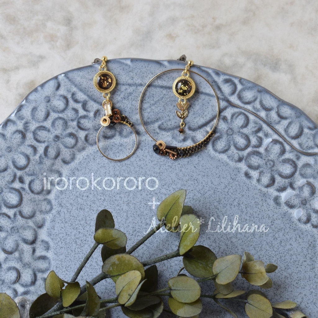 コラボ【水紋重ねの耳飾り】〜伊達組