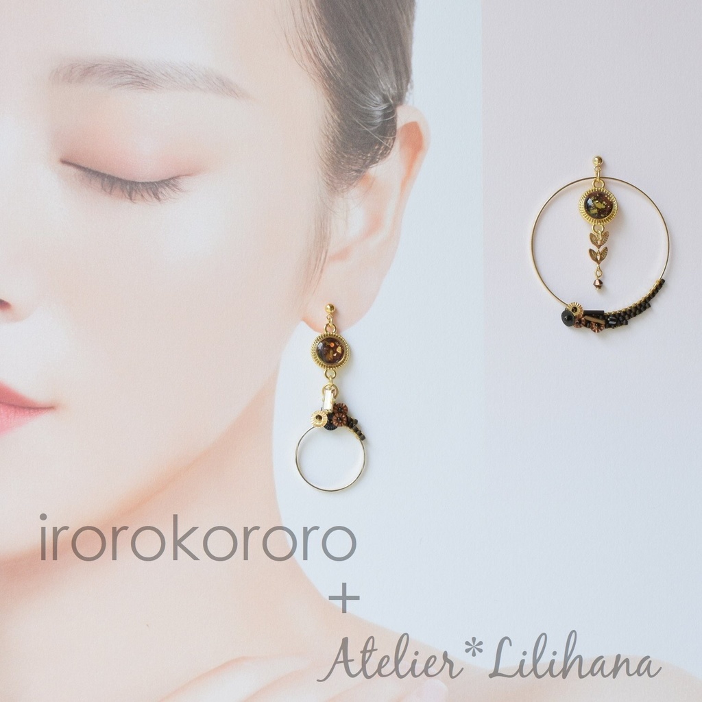 コラボ【水紋重ねの耳飾り】〜伊達組