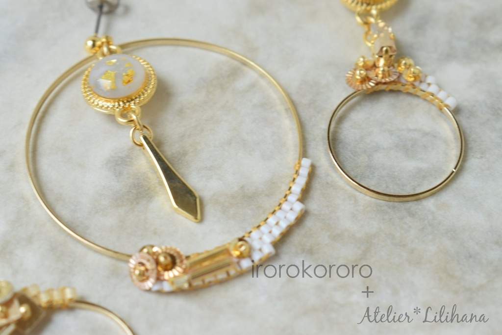 コラボ【水紋重ねの耳飾り】〜伊達組