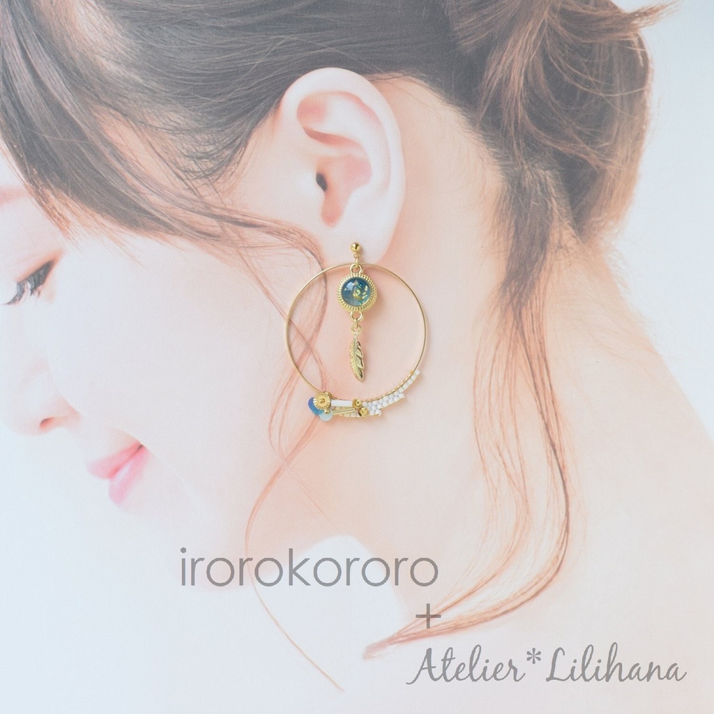 コラボ【水紋重ねの耳飾り】〜伊達組