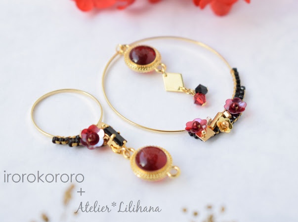 コラボ【水紋重ねの耳飾り】〜沖田組