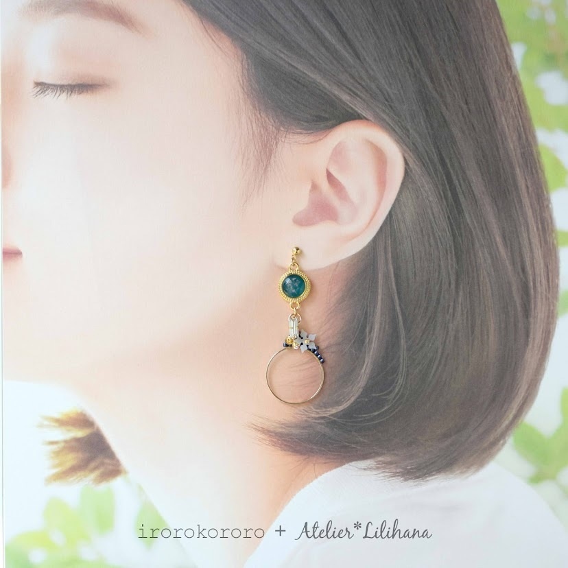 【コラボ】水紋重ねの耳飾り〜青江派