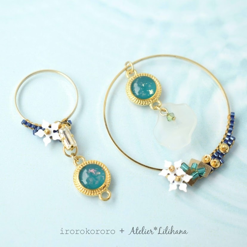 【コラボ】水紋重ねの耳飾り〜青江派