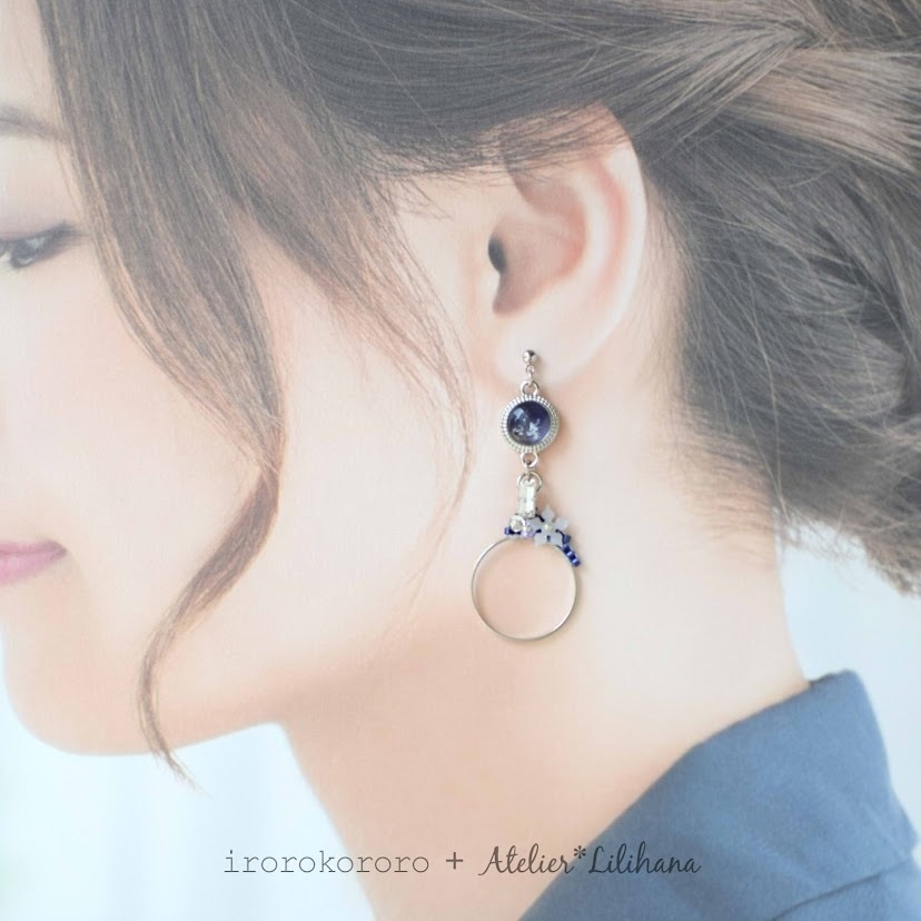 【コラボ】水紋重ねの耳飾り〜青江派