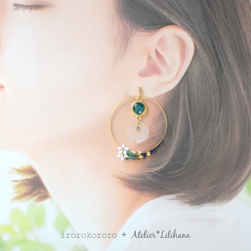 【コラボ】水紋重ねの耳飾り〜青江派