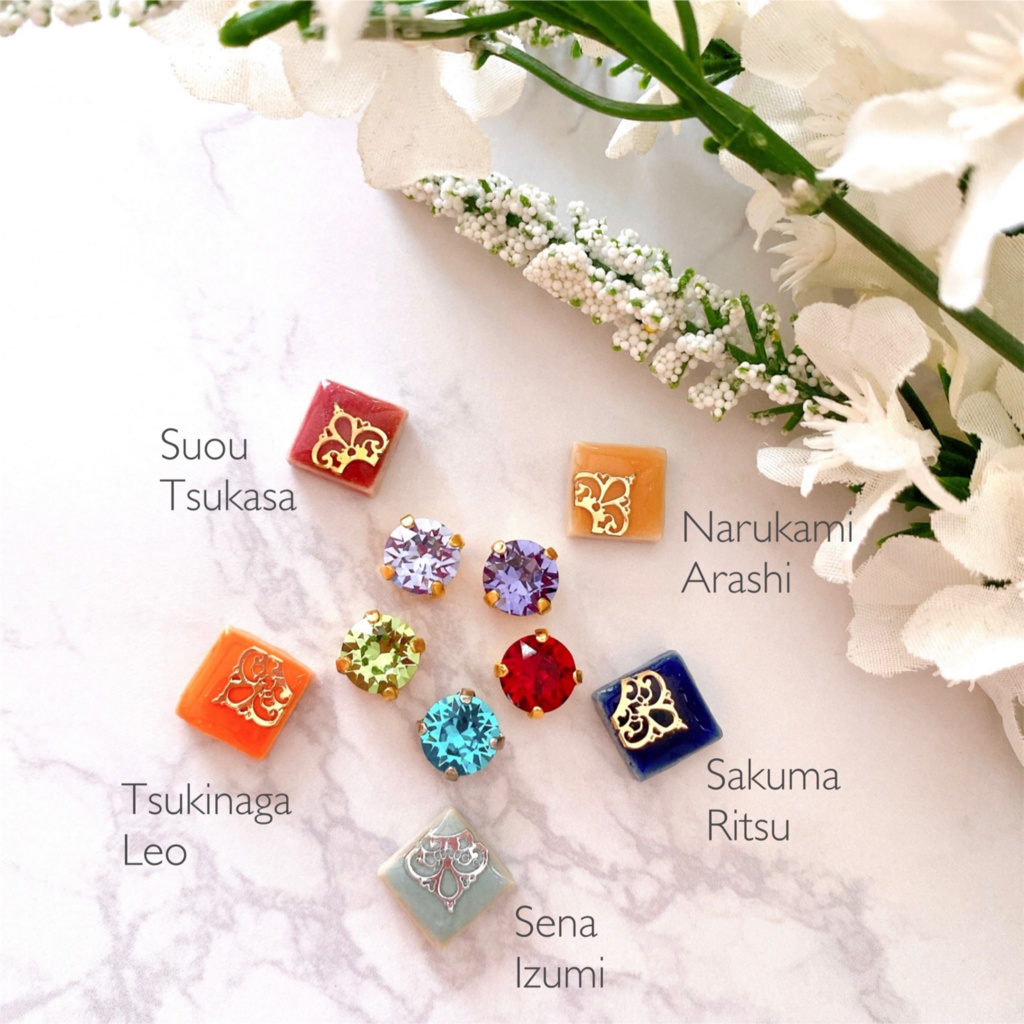 カラーリングタイルの耳飾り《NEW DIMENSION》