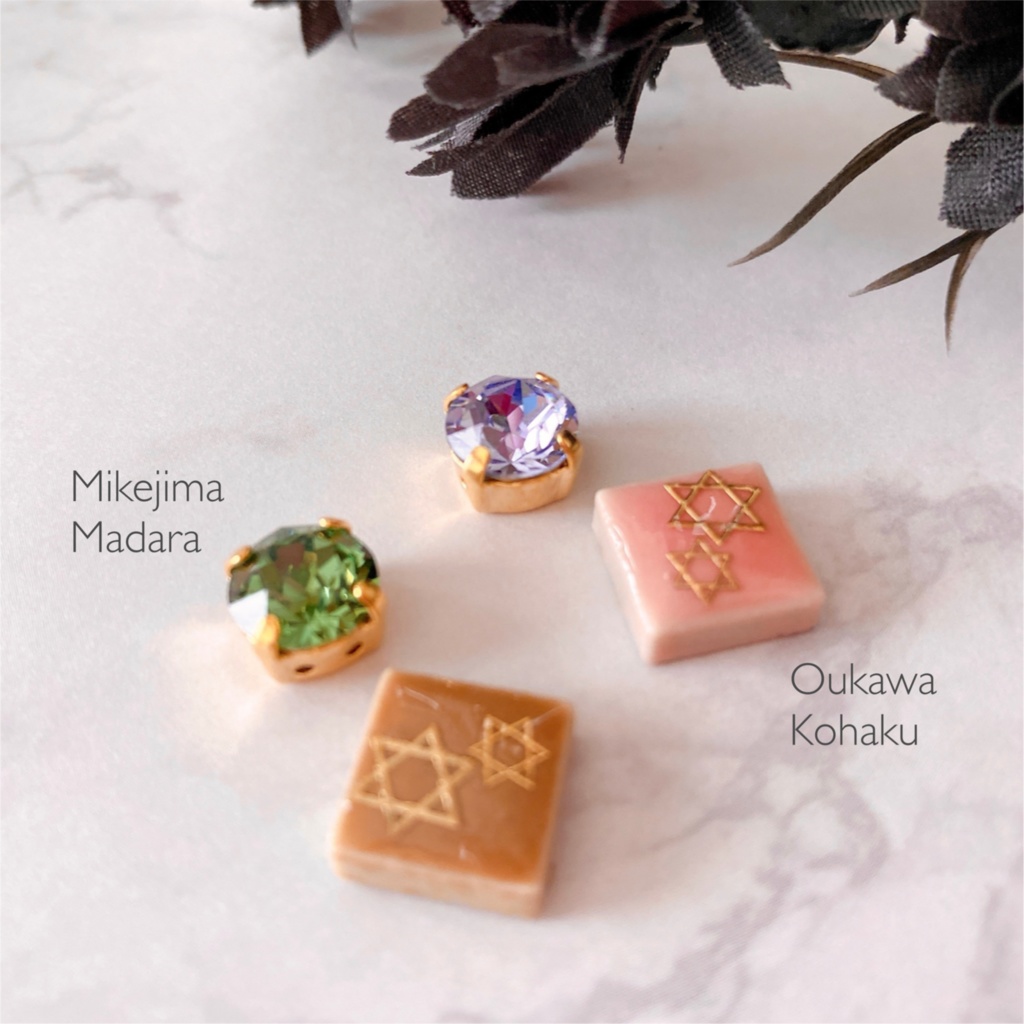 カラーリングタイルの耳飾り《NEW DIMENSION》