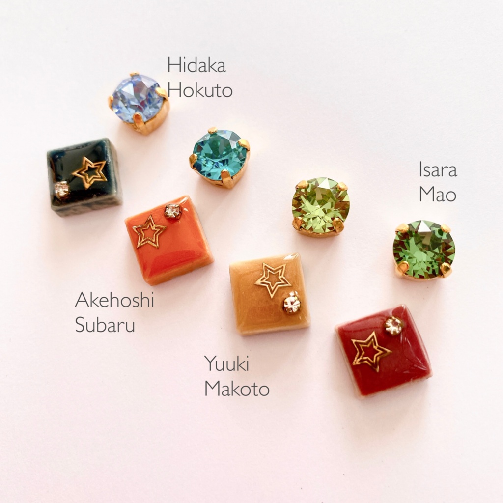 カラーリングタイルの耳飾り《STAR MAKER PRODUCTION》