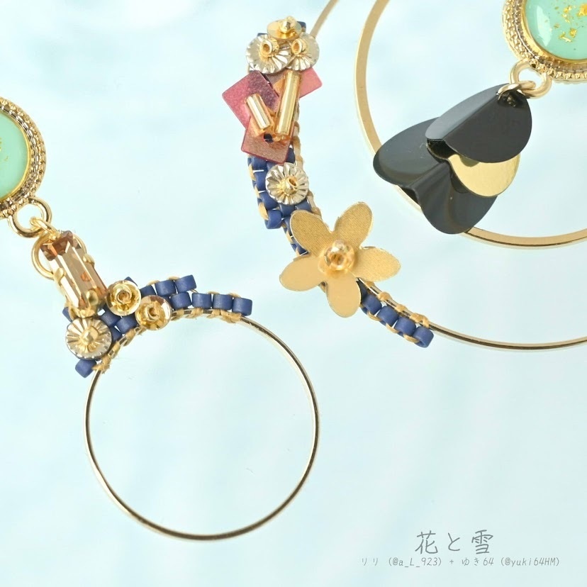 【コラボ】水紋重ねの耳飾り〜粟田口派