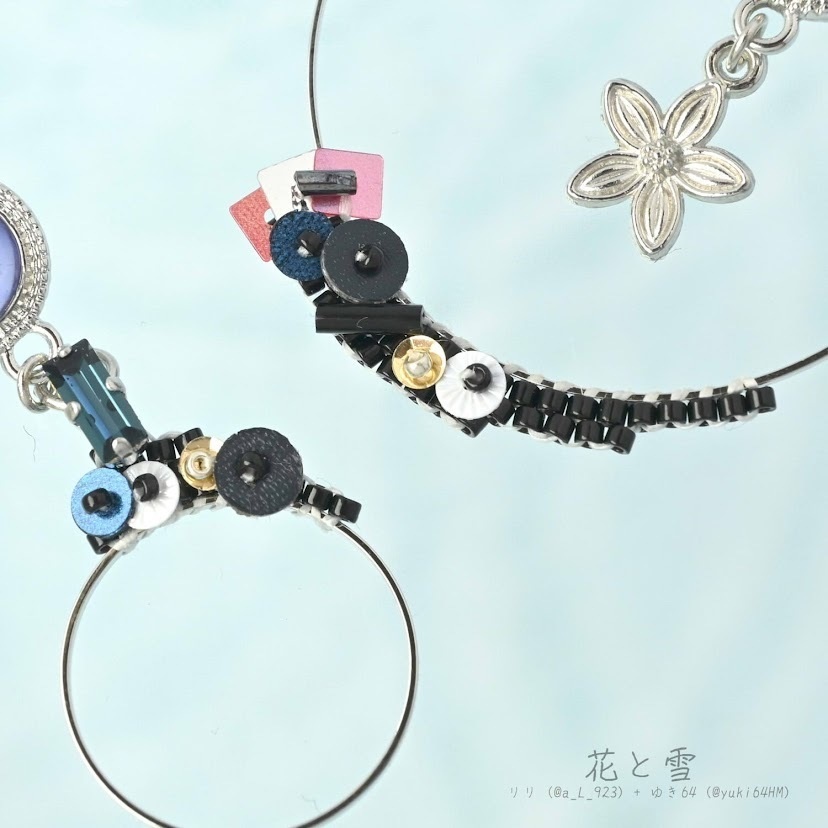 【コラボ】水紋重ねの耳飾り〜粟田口派