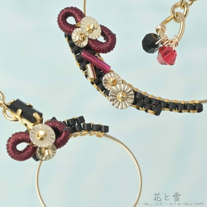 【コラボ】水紋重ねの耳飾り〜古備前