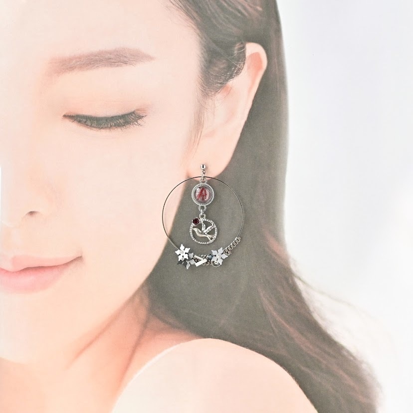 【コラボ】水紋重ねの耳飾り〜一文字