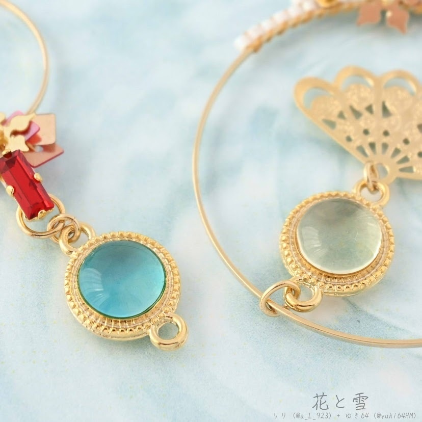 【コラボ】水紋重ねの耳飾り〜一文字