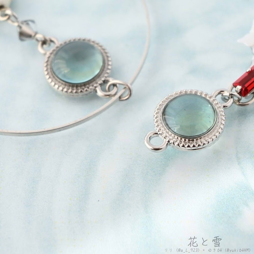 【コラボ】水紋重ねの耳飾り〜一文字