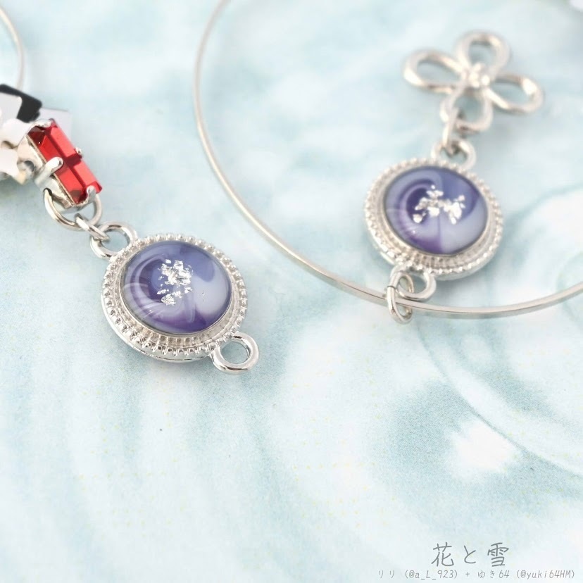 【コラボ】水紋重ねの耳飾り〜黒田