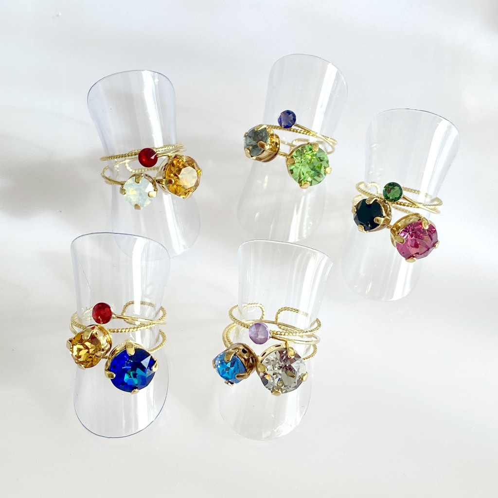 スリーカラーのダブルリング①