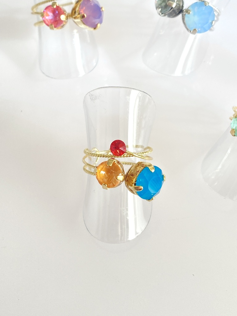 スリーカラーのダブルリング⑤