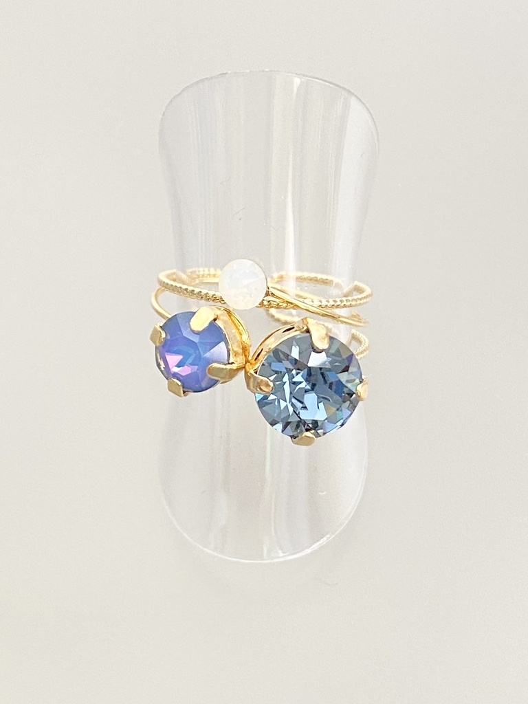 スリーカラーのダブルリング⑤