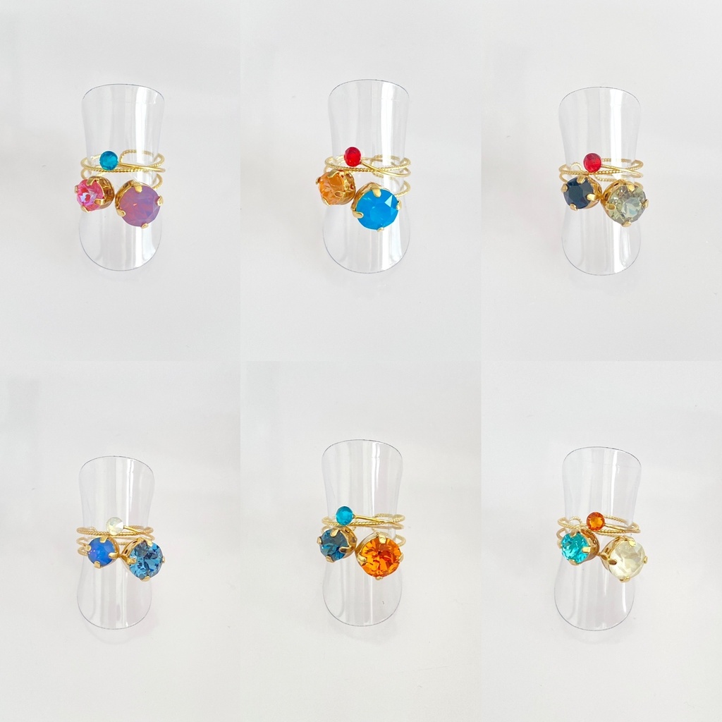 スリーカラーのダブルリング⑤