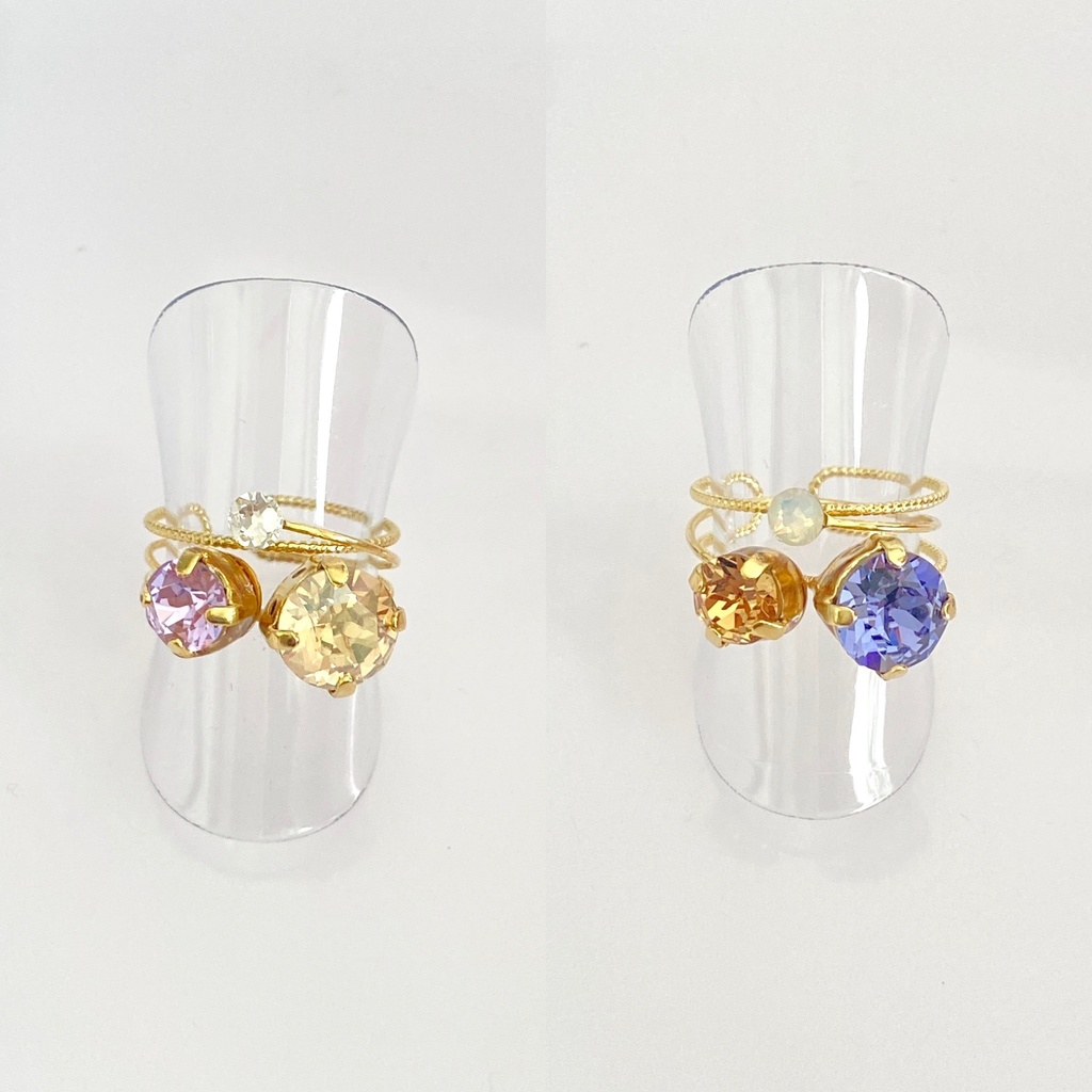 スリーカラーのダブルリング⑥