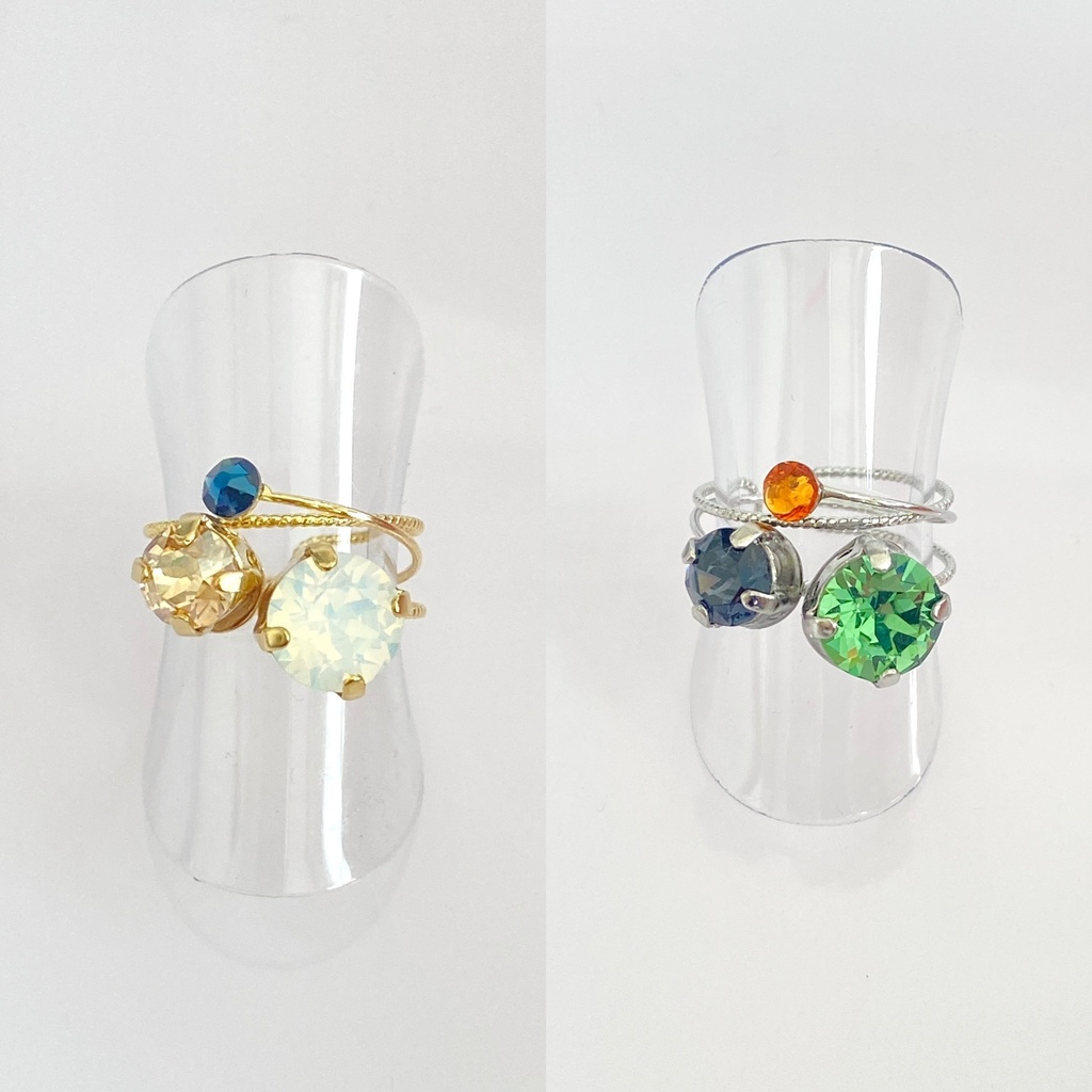 スリーカラーのダブルリング⑦