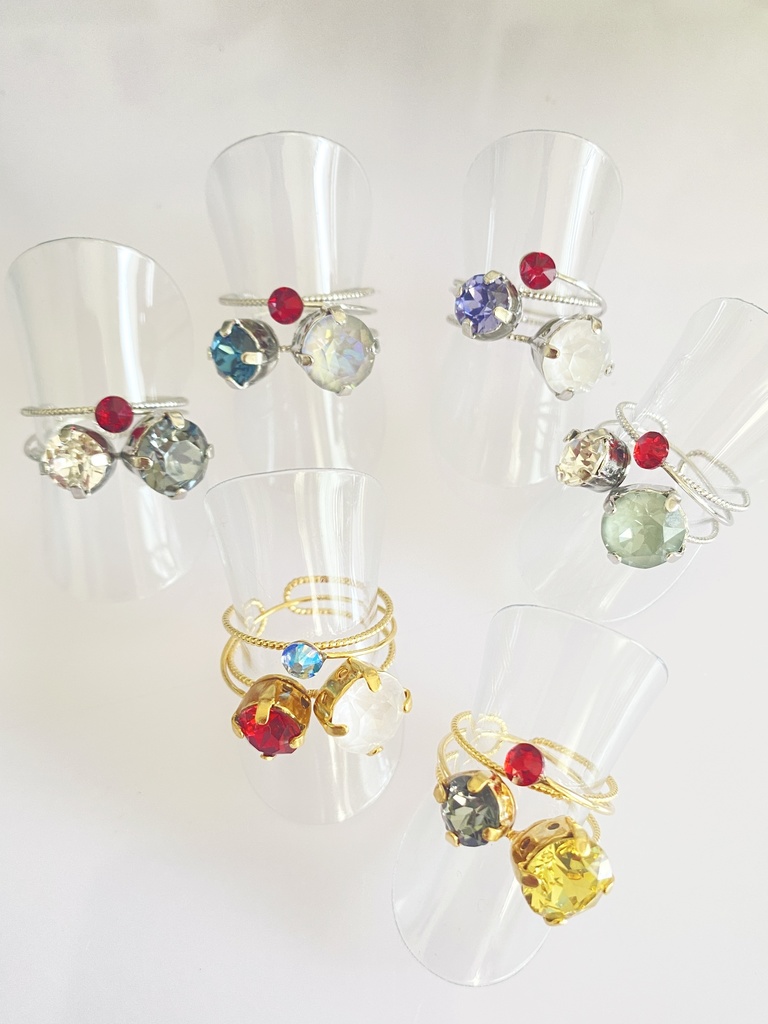 スリーカラーのダブルリング⑧