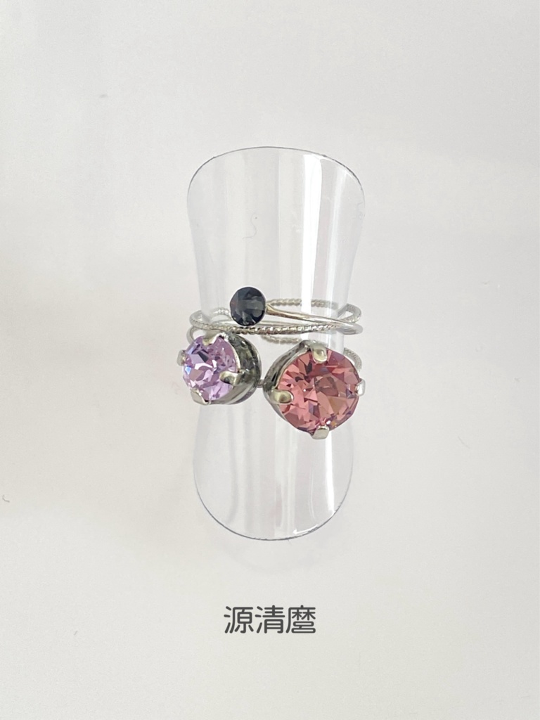 スリーカラーのダブルリング⑨