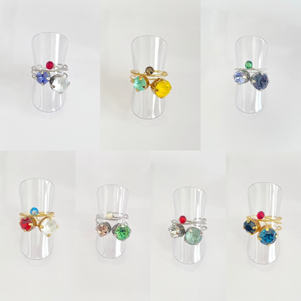 スリーカラーのダブルリング⑩