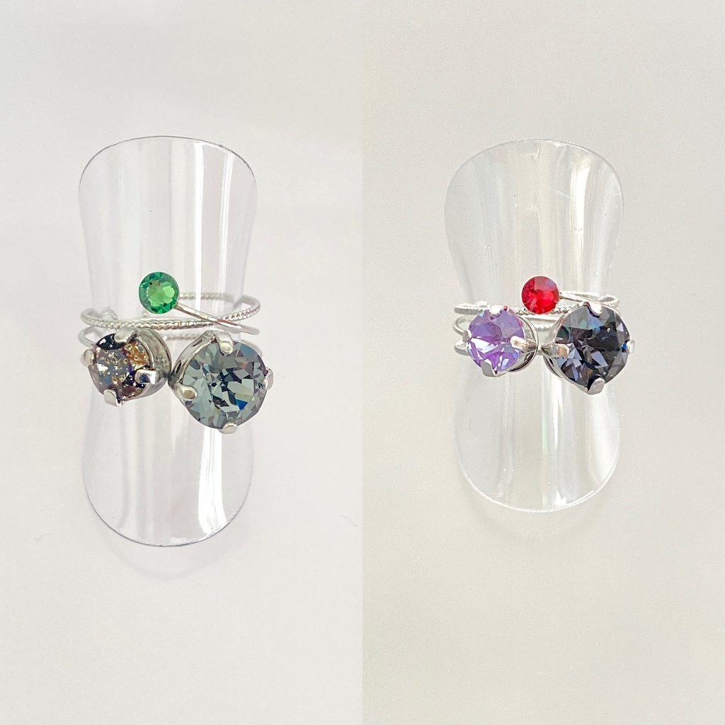 スリーカラーのダブルリング⑪