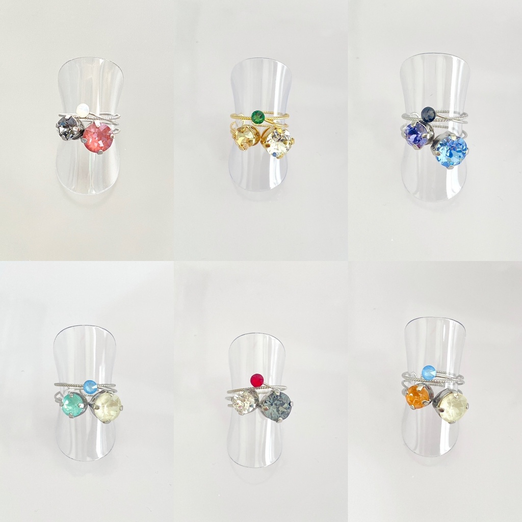 スリーカラーのダブルリング⑫