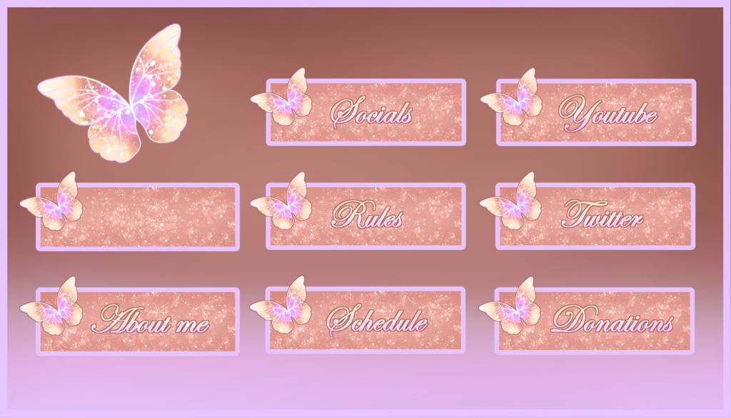 Butterfly: Panels - Chatting Screen - Schedule [Orange]