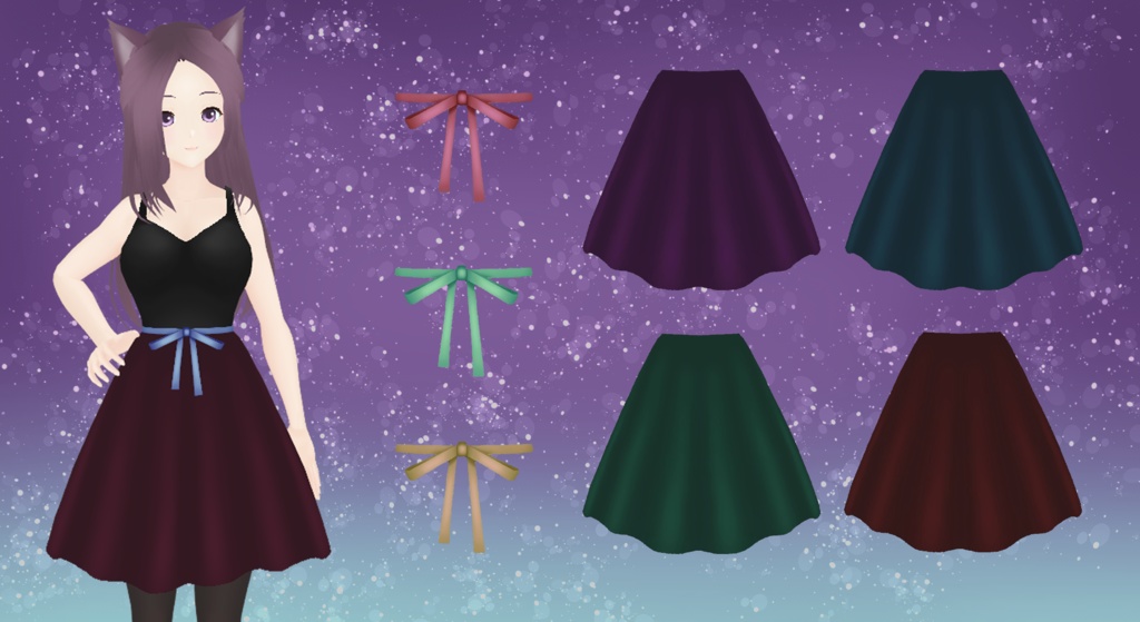 Outfit 3 - 10 Skirt colors - 7 Belt colors