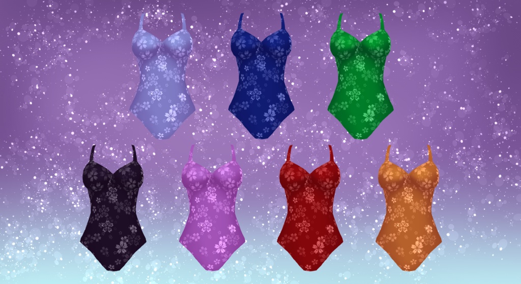 Swimsuit - 26 Color Variations- 4 Versions