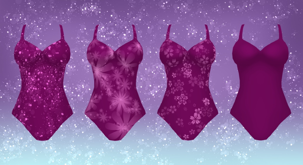 Swimsuit - 26 Color Variations- 4 Versions