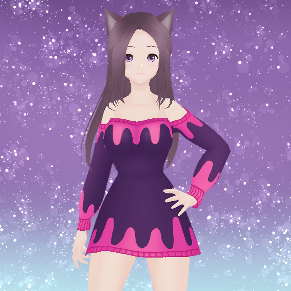 [Free] LadyGamerVixen Dress (53 Color Variations)