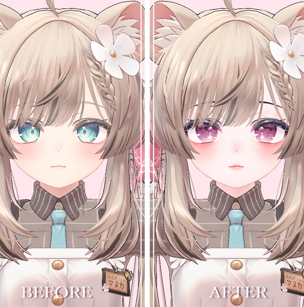 【マヌカManuka】🤍シンプルメイク&瞳🤍【テクスチャ】