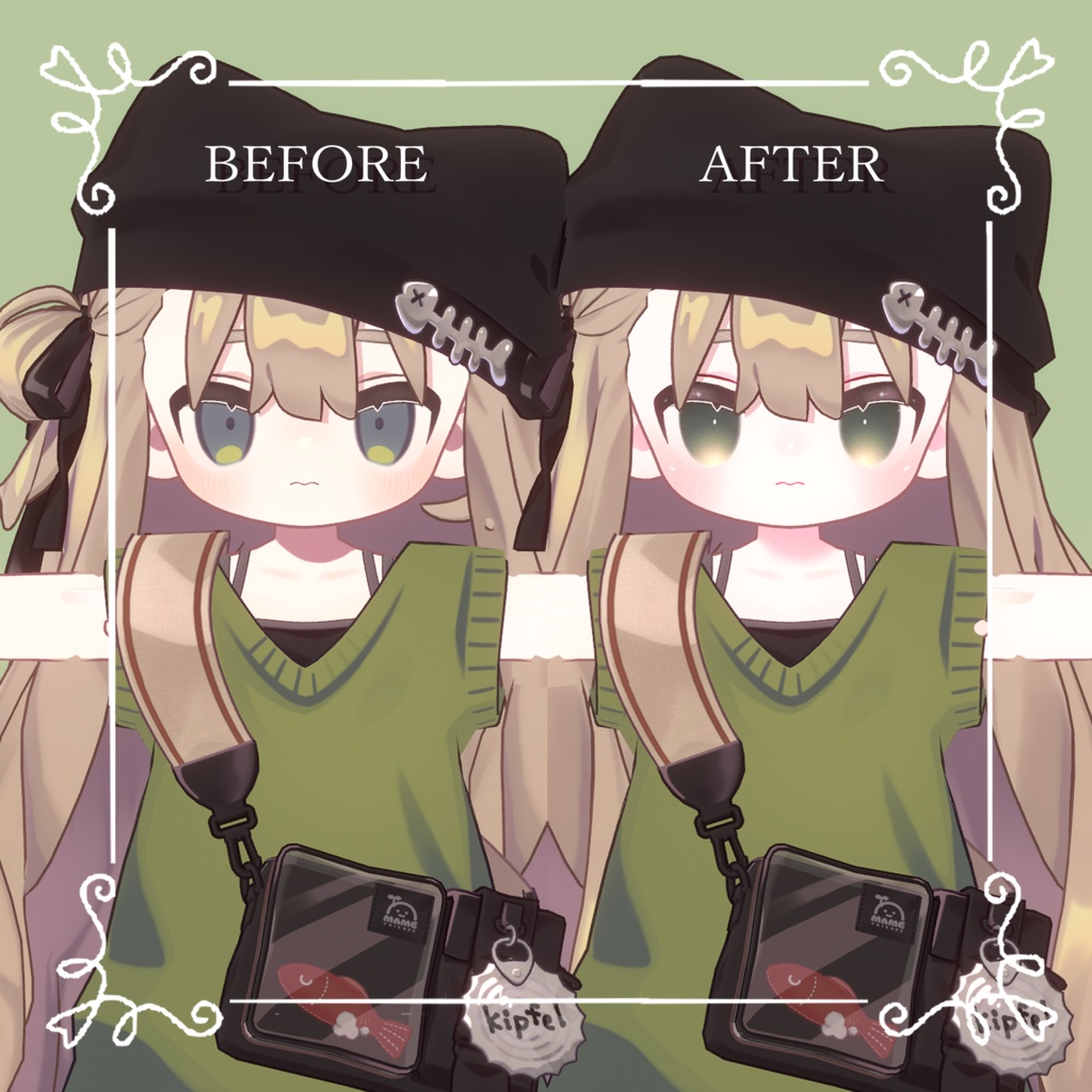 【キプフェルKipfel】🖤かわいいメイク&瞳🩷【テクスチャ】