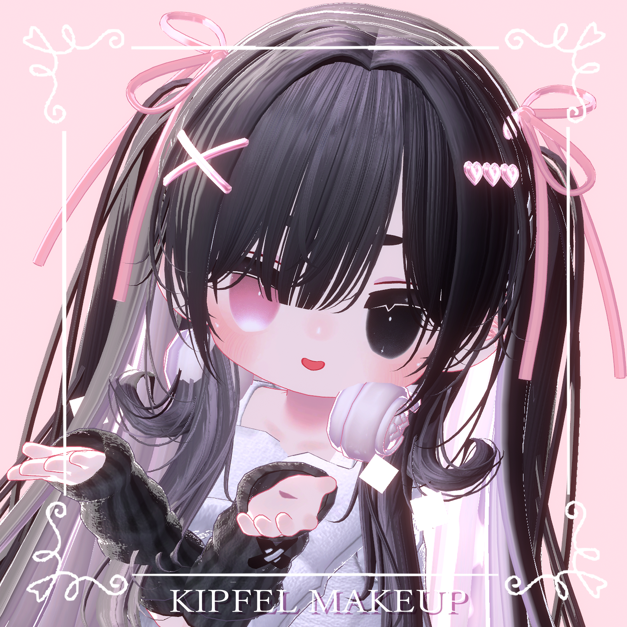 【キプフェルKipfel】🖤かわいいメイク＆瞳🩷【テクスチャ】