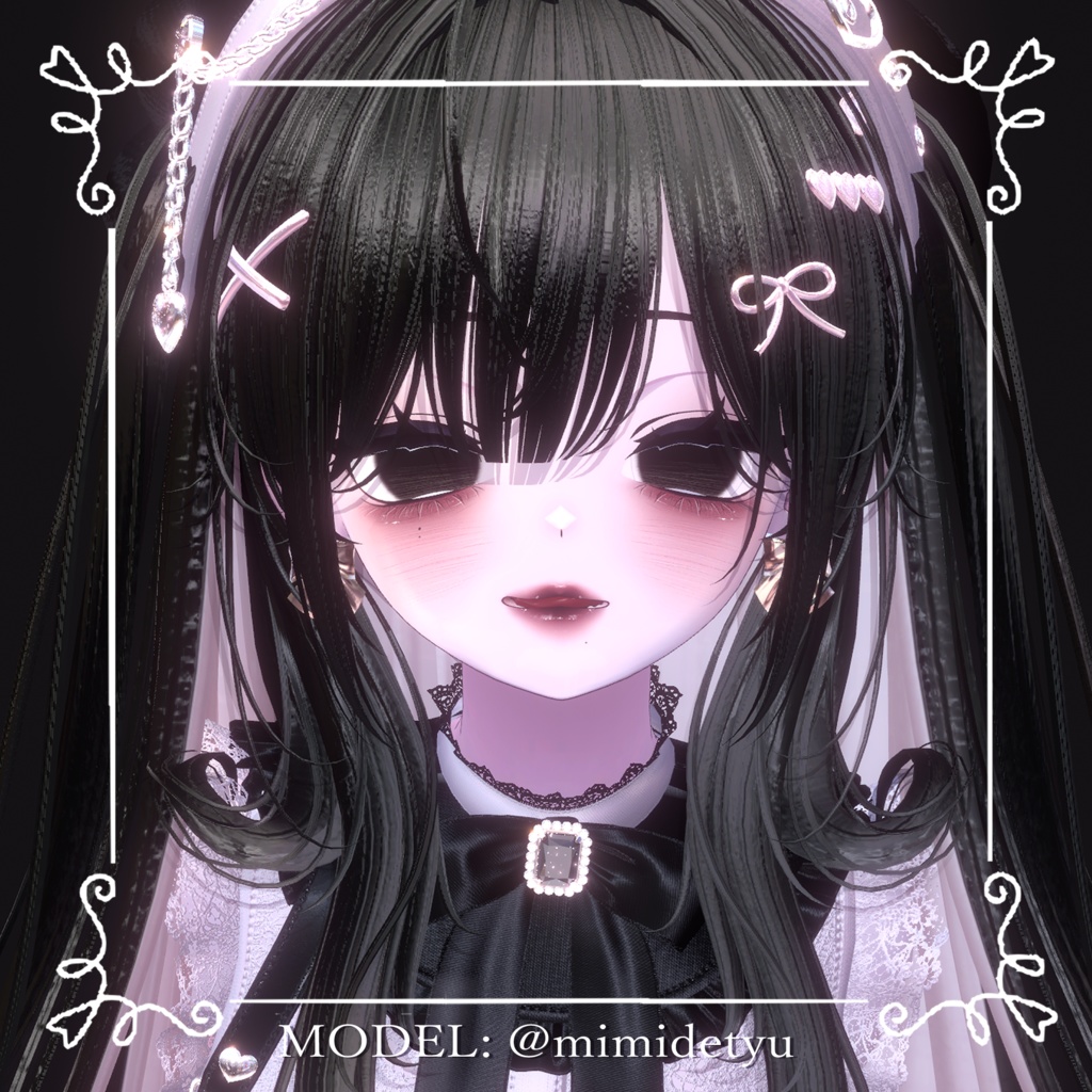 【しなのShinano】🖤☆病み+可愛い☆メイク&瞳(2種)🩷【テクスチャ】